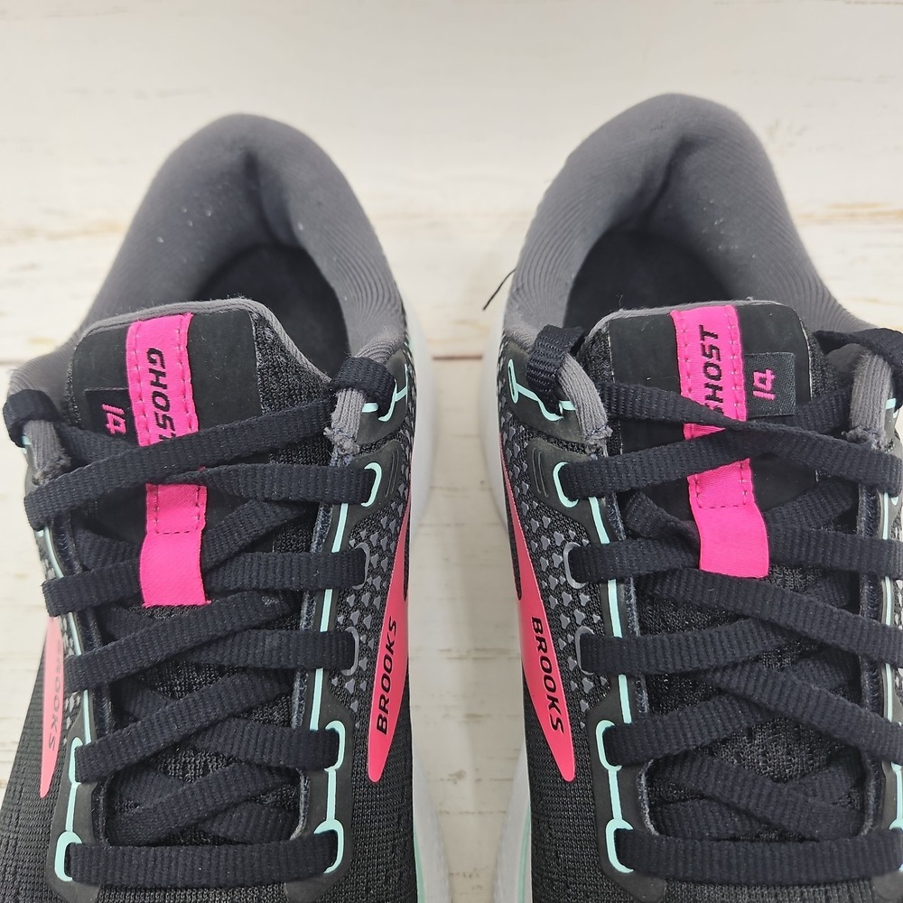 Brooks Ghost 14 Shoes Womens 8 M Black Pink Lightweight Running Sneakers - Picture 5 of 11